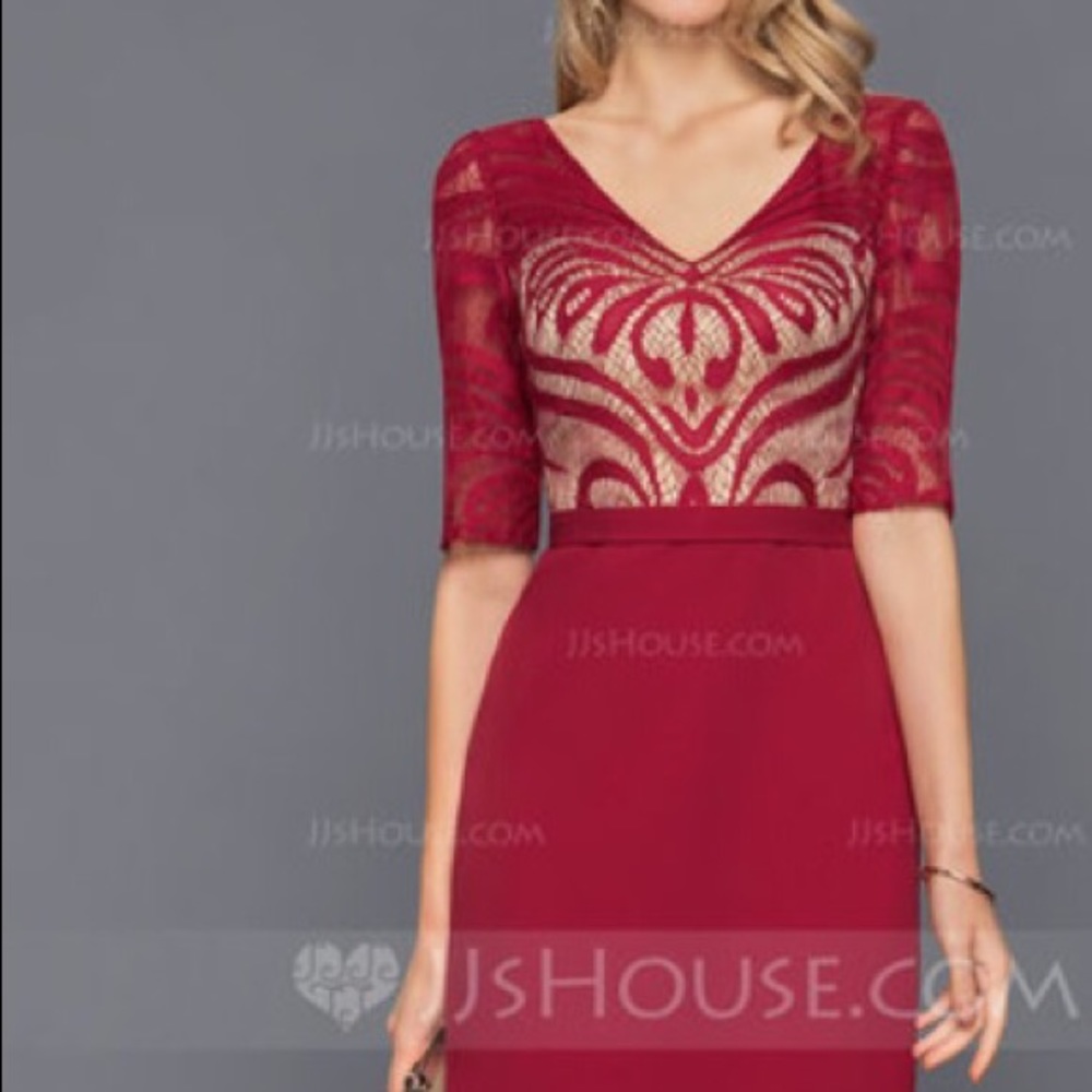 Burgundy dress